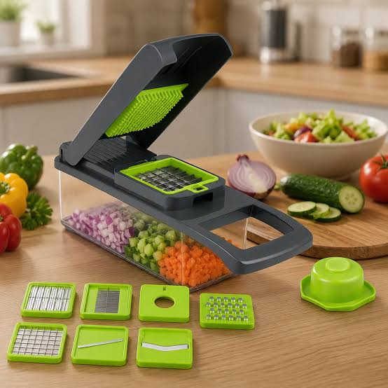 Multifunctional Vegetable Chopper & Slicer – Manual Vegetable Cutter for Kitchen